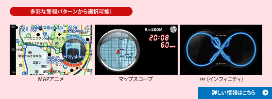 多彩な警報パターンから選択可能!
