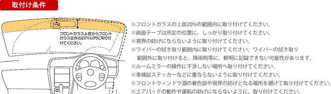 取付け条件
