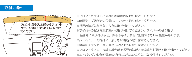 取付け条件