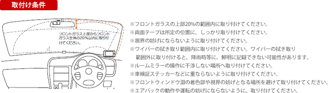 取付け条件