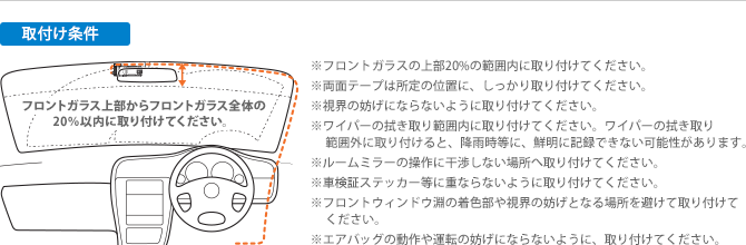 取付け条件