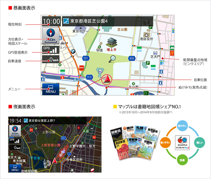 地図が見やすい!