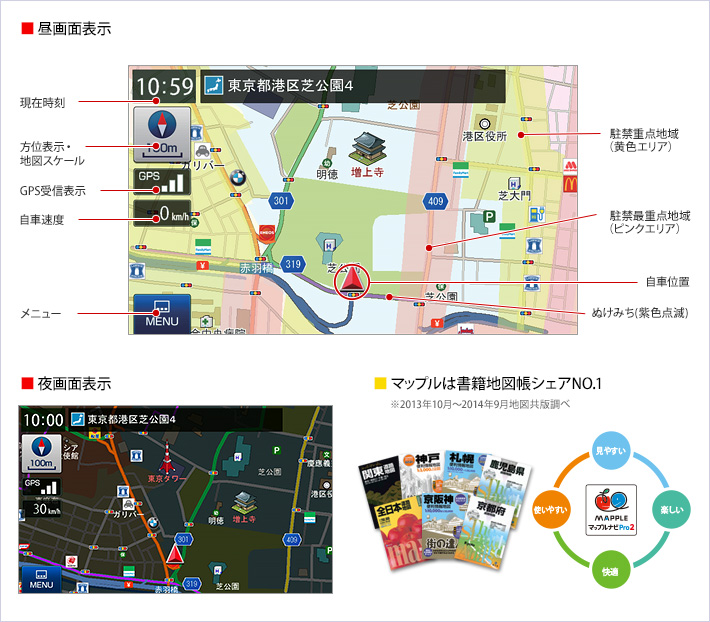 地図が見やすい!